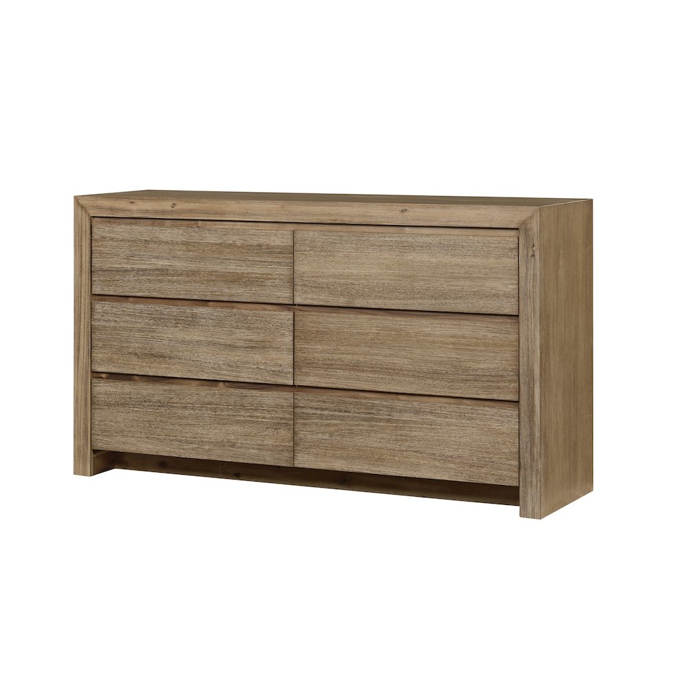 Zerano 6-Drawer Dresser - Brushed Smoke. Picture 1