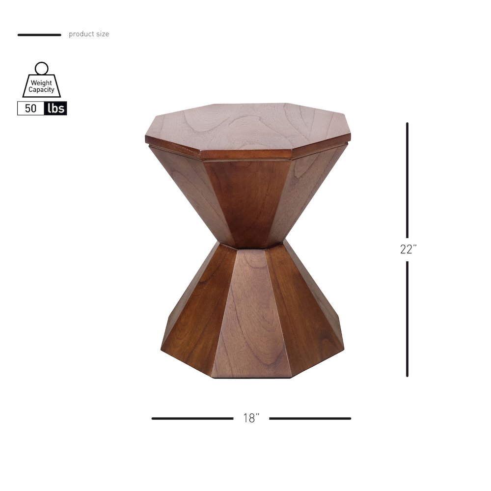 Muska Accent Table - Walnut. Picture 9