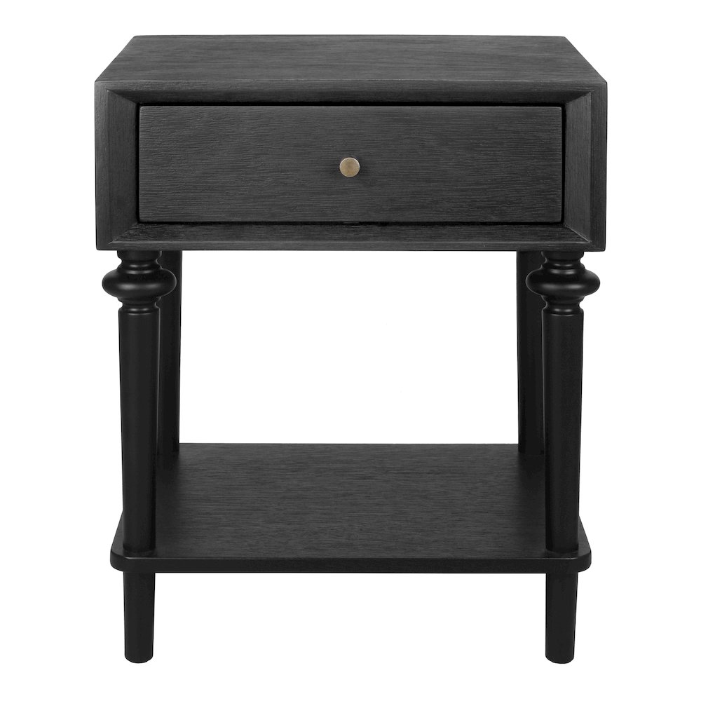 Romilda 1-Drawer Accent Table - Black. Picture 3