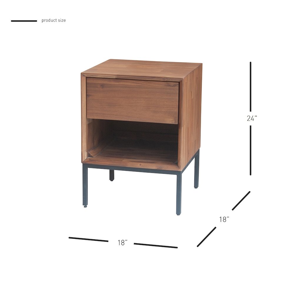 Hathaway 1-Drawer Nightstand. Picture 6