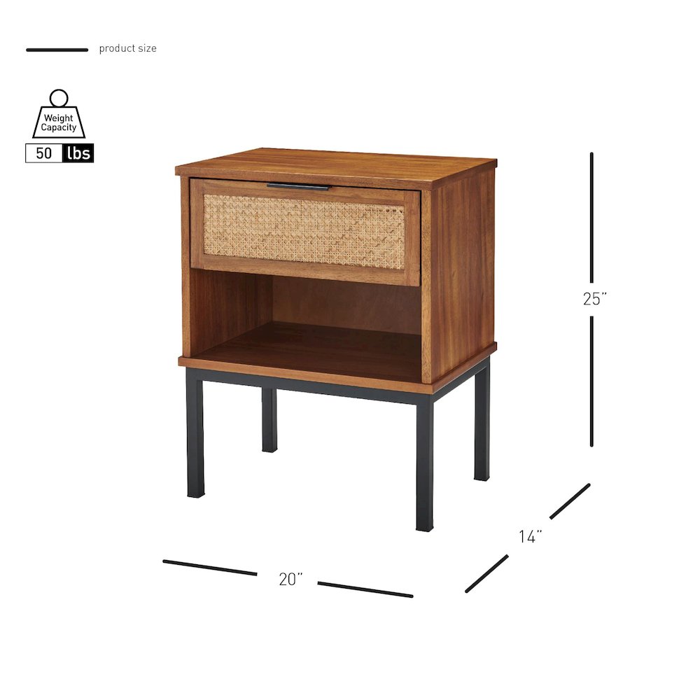 Caine Rattan Nightstand. Picture 8