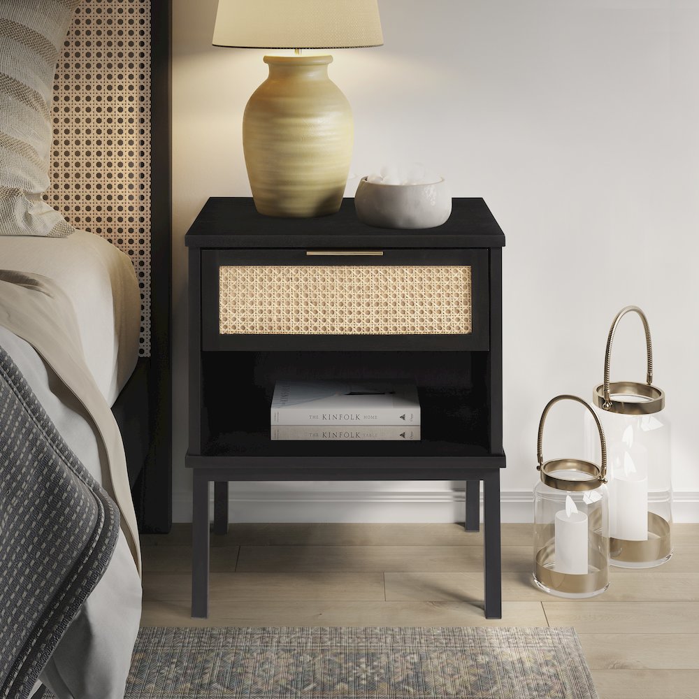 Caine Rattan Nightstand/Side Table. Picture 10