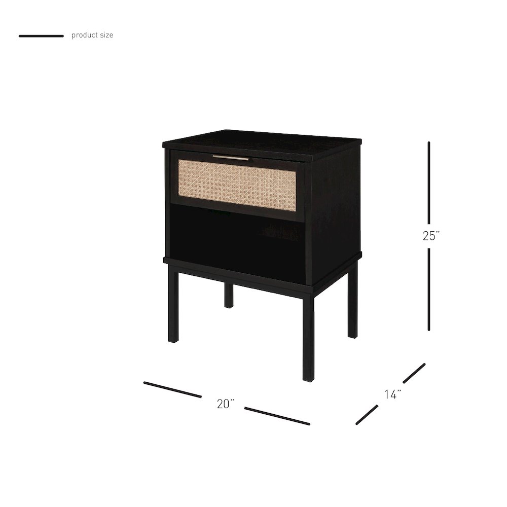 Caine Rattan Nightstand/Side Table. Picture 13