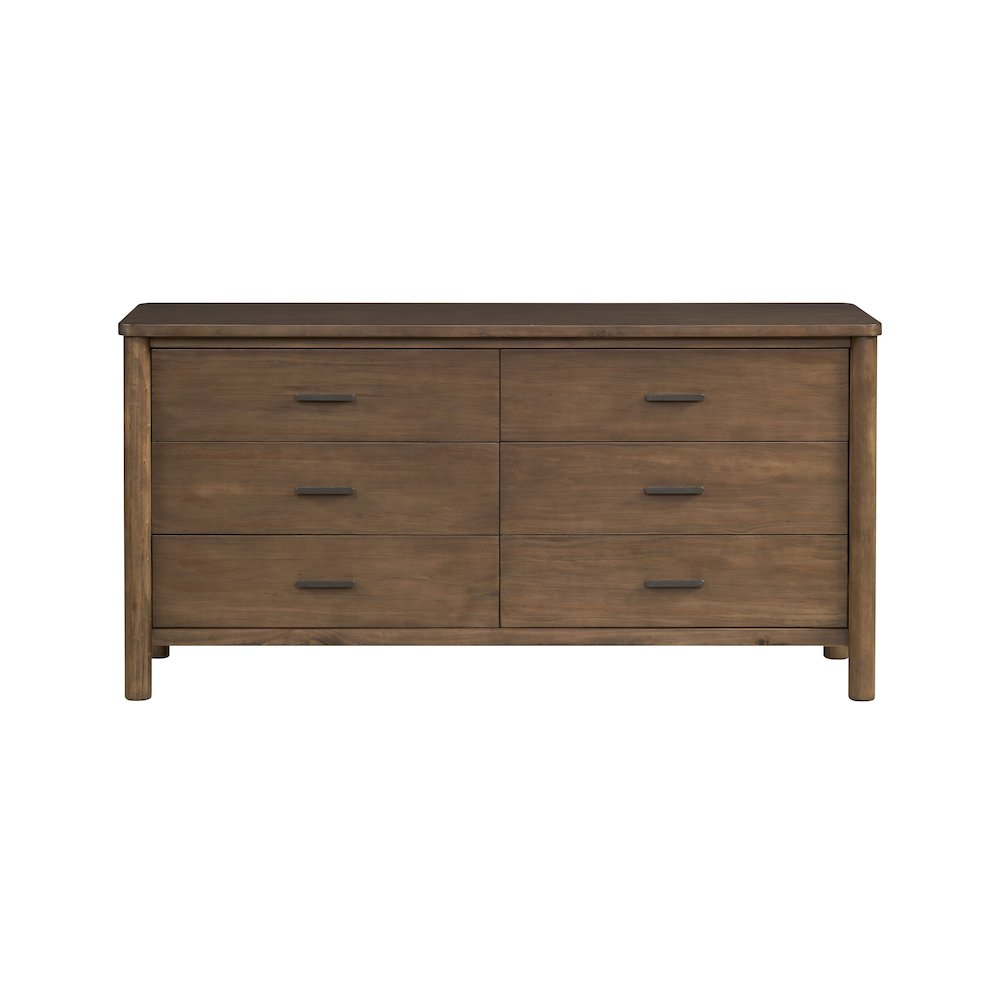 Bloomfield Dresser 6 Drawers, Dark Walnut. Picture 2