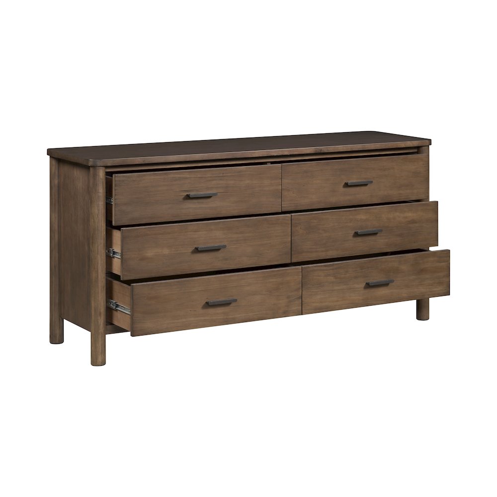 Bloomfield Dresser 6 Drawers, Dark Walnut. Picture 6