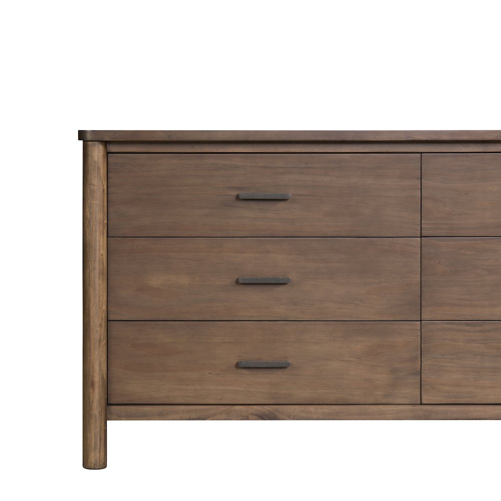 Bloomfield Dresser 6 Drawers, Dark Walnut. Picture 7