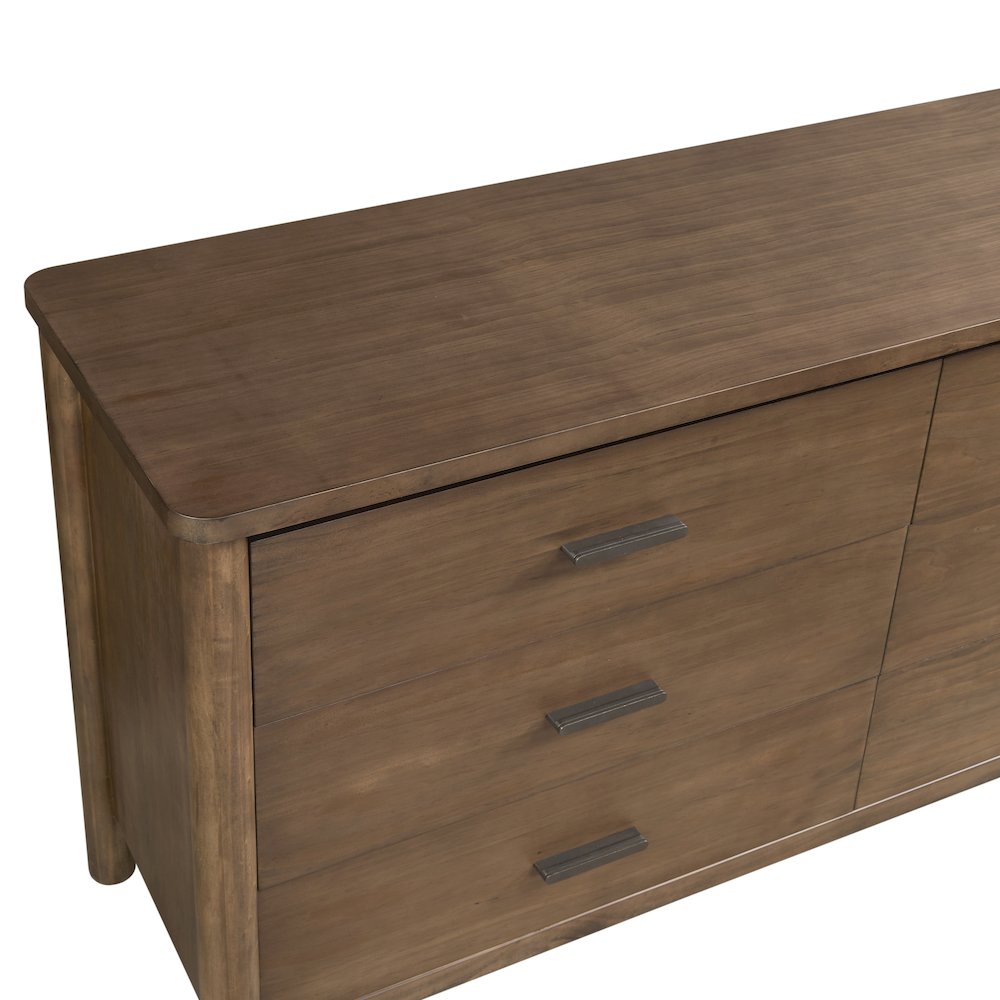 Bloomfield Dresser 6 Drawers, Dark Walnut. Picture 9