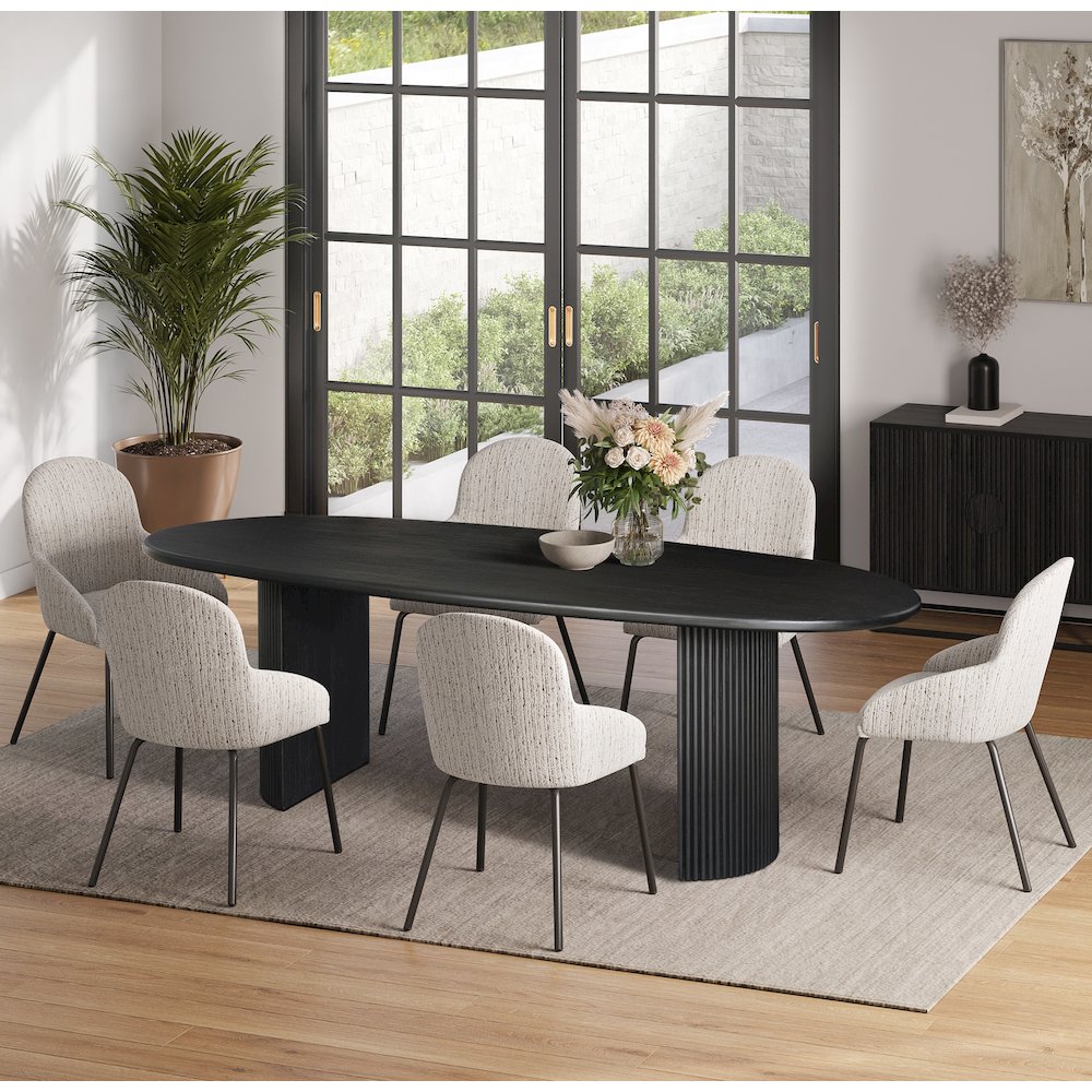 Aniston 93" Oval Dining Table. Picture 7