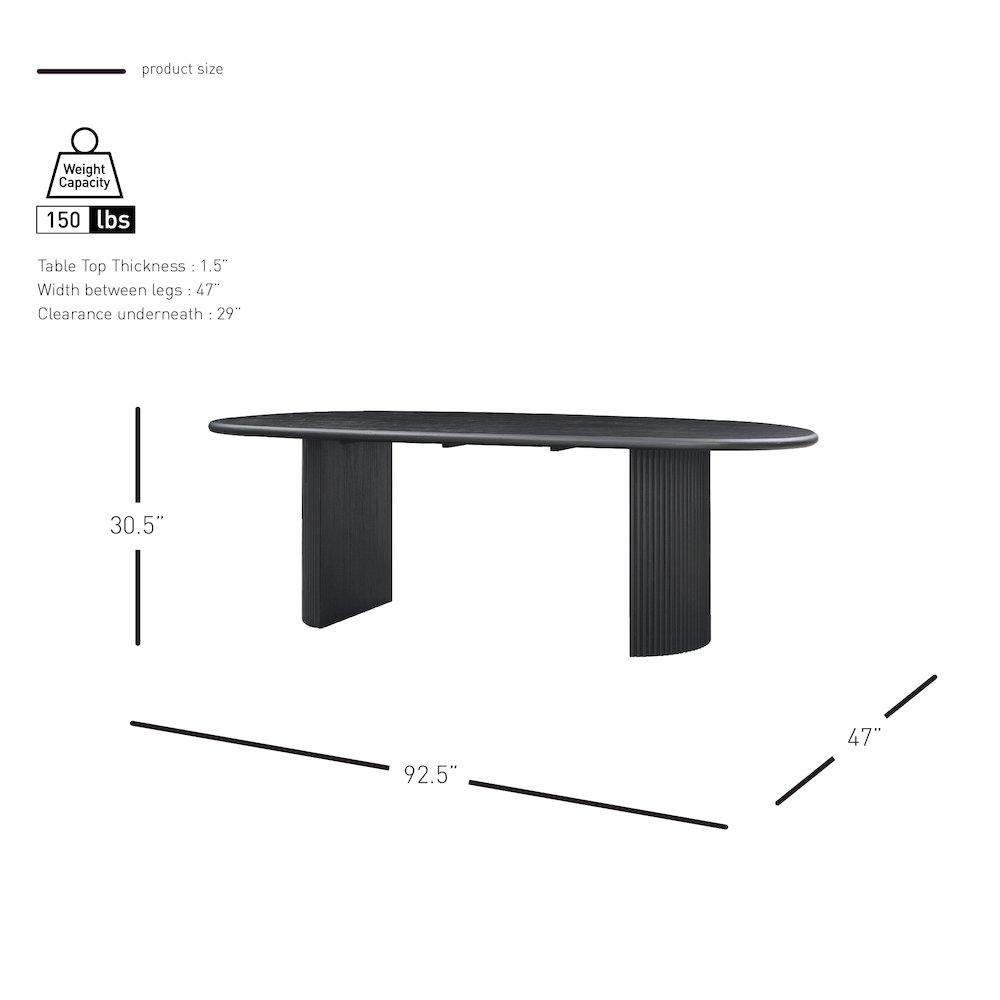 Aniston 93" Oval Dining Table. Picture 8