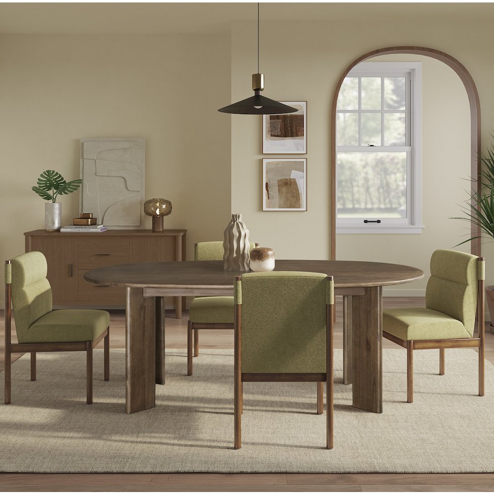 Drego 79" Oval Dining Table. Picture 8
