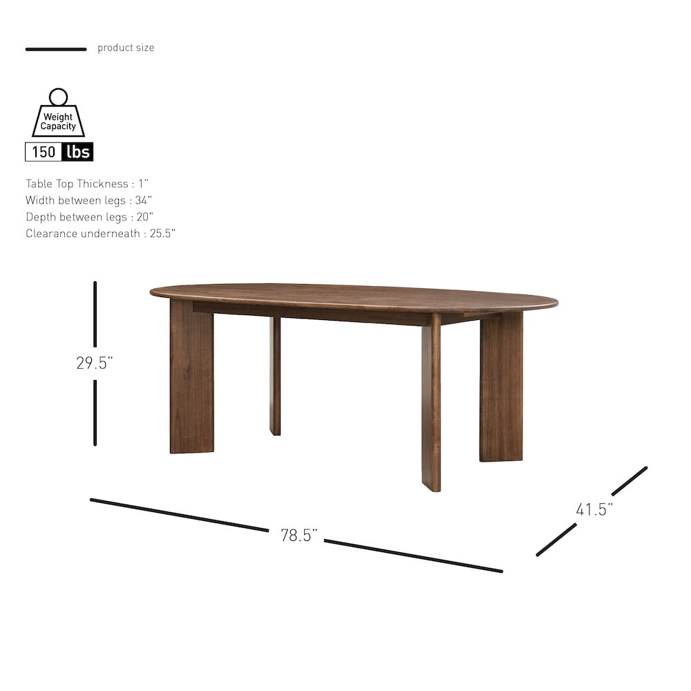 Drego 79" Oval Dining Table. Picture 9