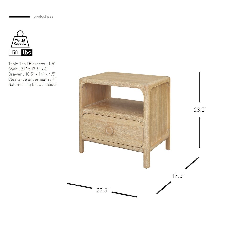 Hansville Nightstand/Side Table. Picture 11