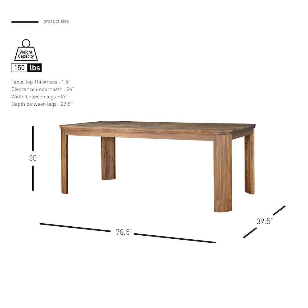 Wilmington 79" Dining Table. Picture 10