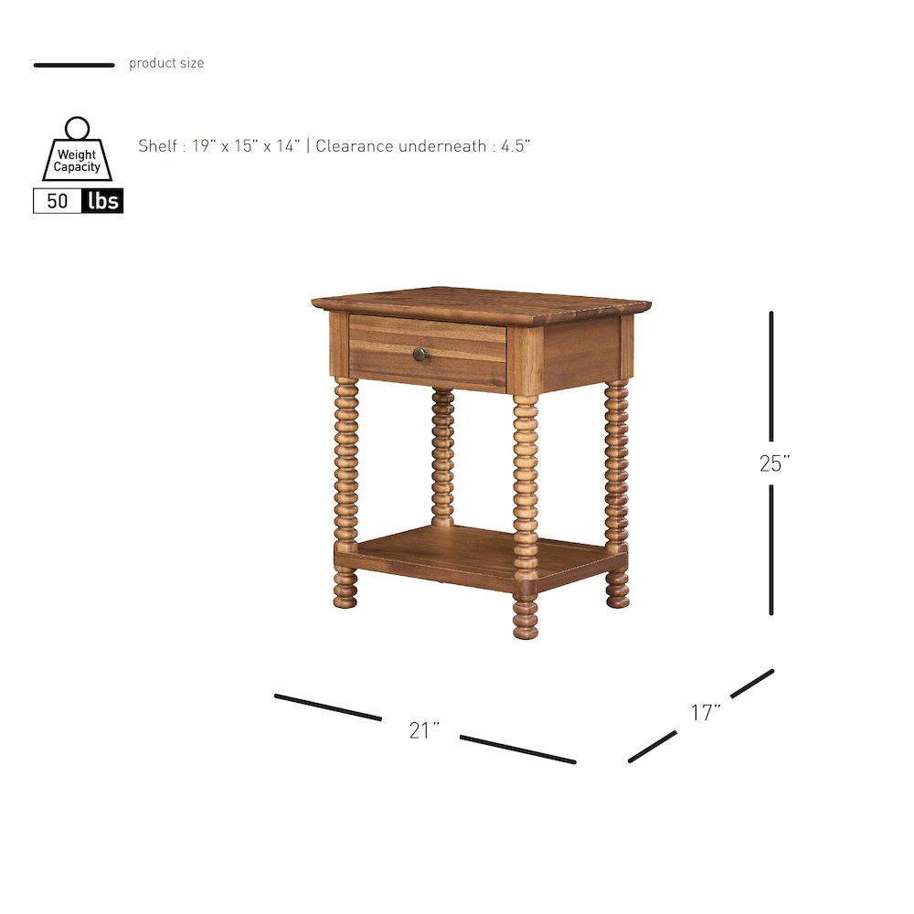Azella Nighstand/Side Table. Picture 12