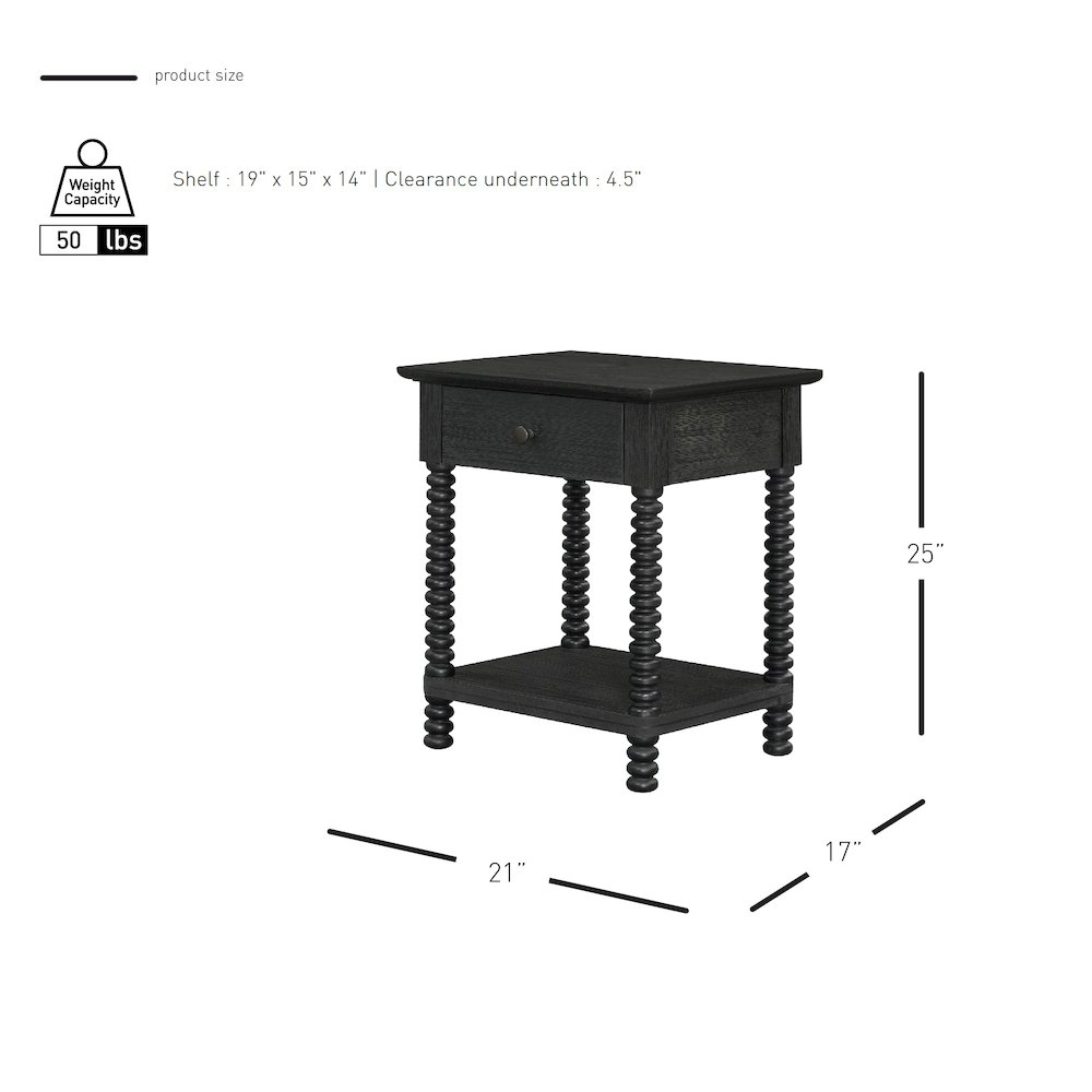 Azella Nighstand/Side Table. Picture 12