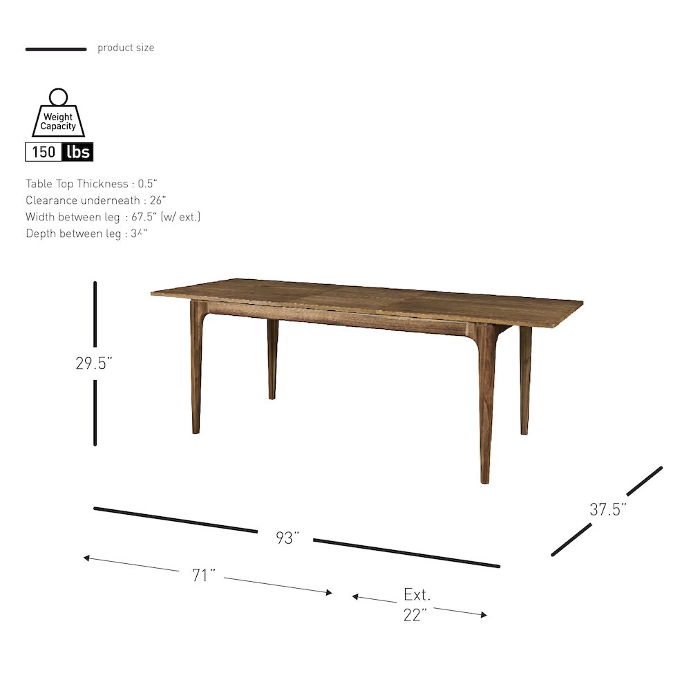 Hereford Butterfly Dining Table with 22" Ext. Picture 11