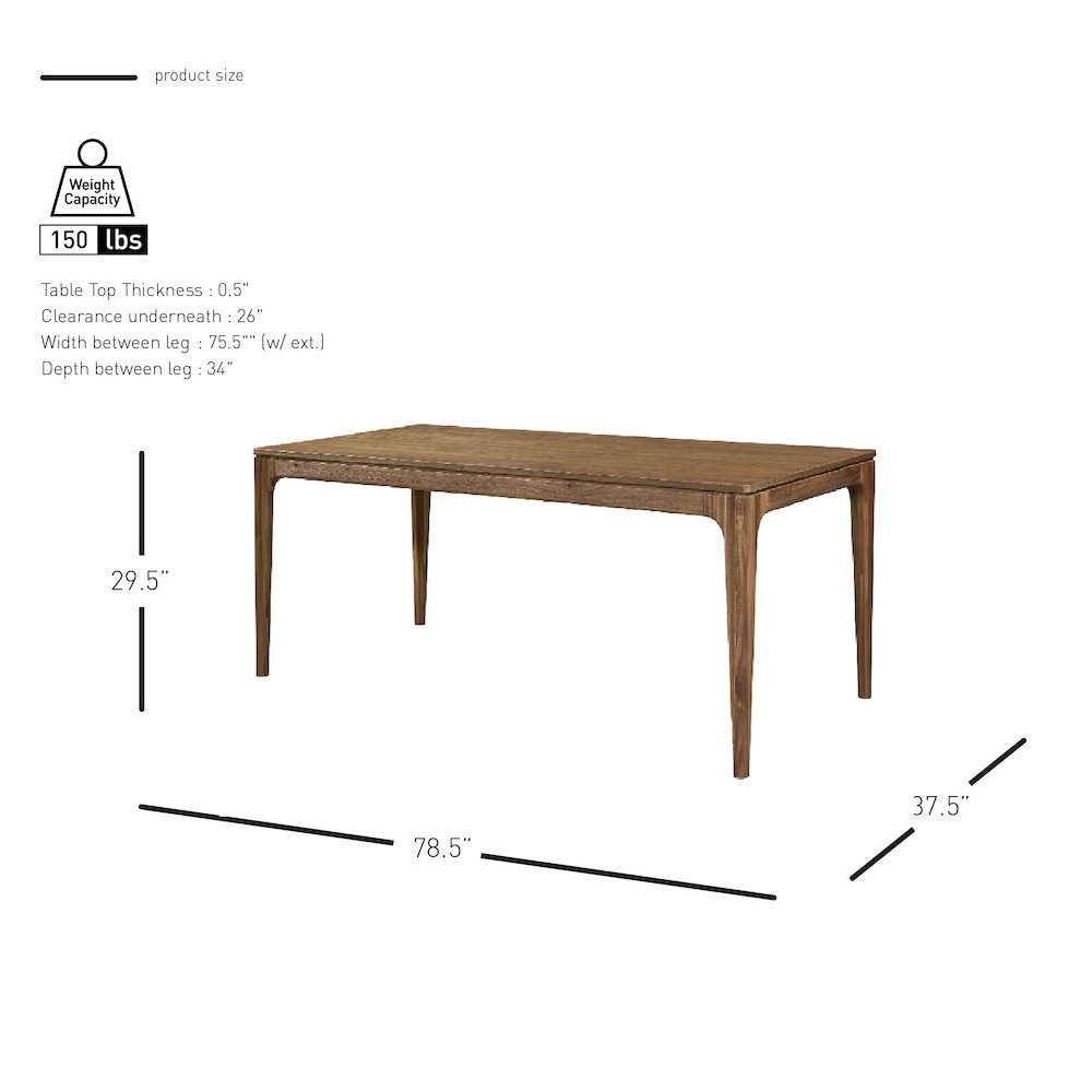 Hereford 79" Dining Table. Picture 10