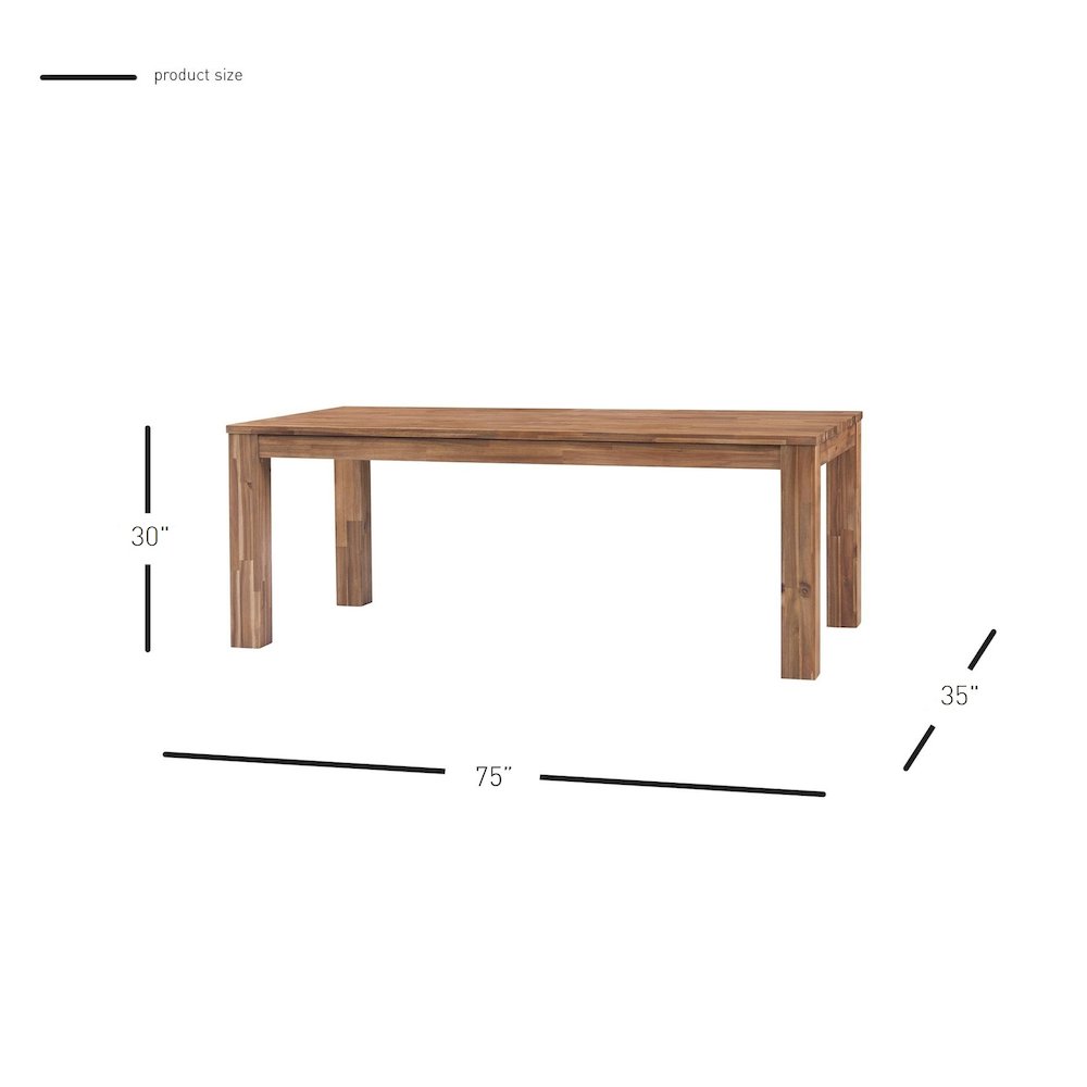 Bedford 75" Rect. Dining Table. Picture 7