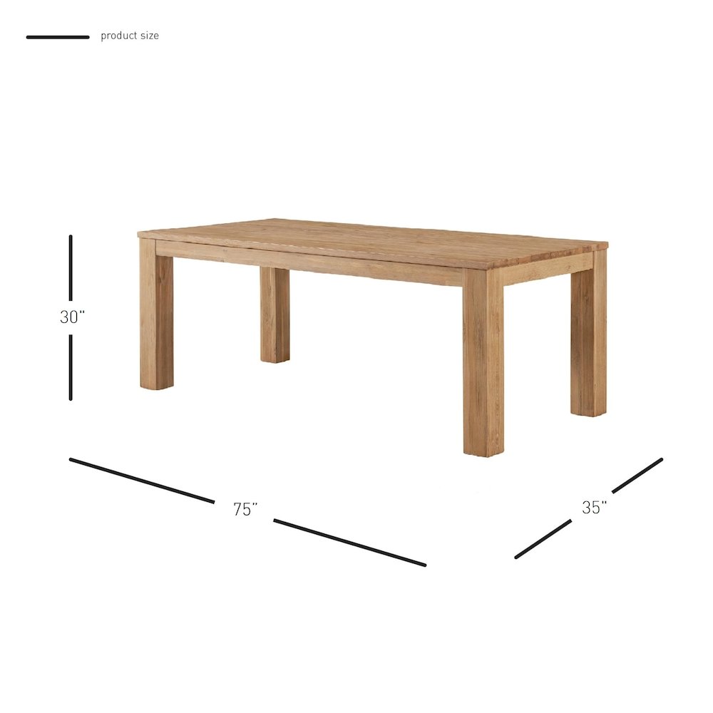 Bedford 75" Rectangular Dining Table. Picture 9