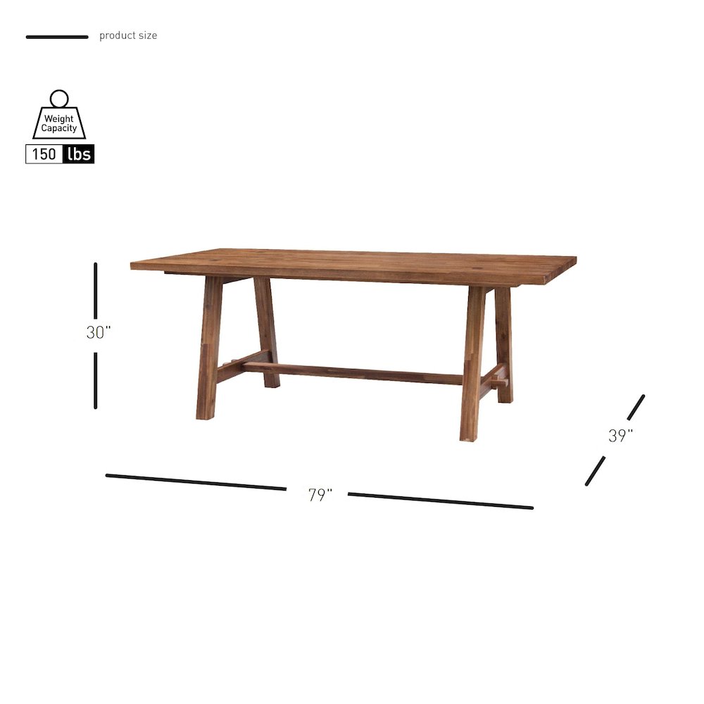 Bedford 79" Rect. Dining Table "A" Base. Picture 10