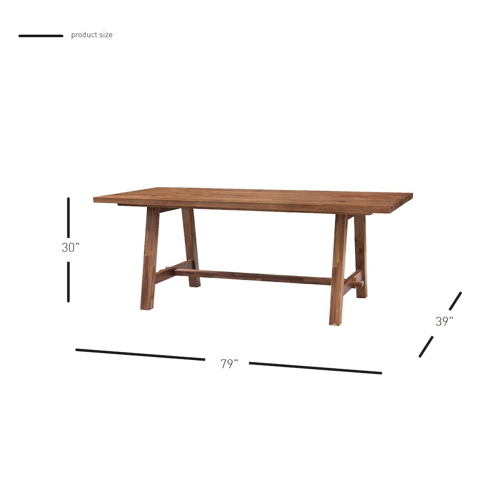 Bedford 79" Rect. Dining Table "A" Base. Picture 11