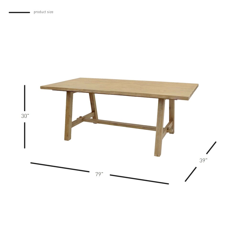 Bedford 79" Rectangular Dining Table. Picture 7