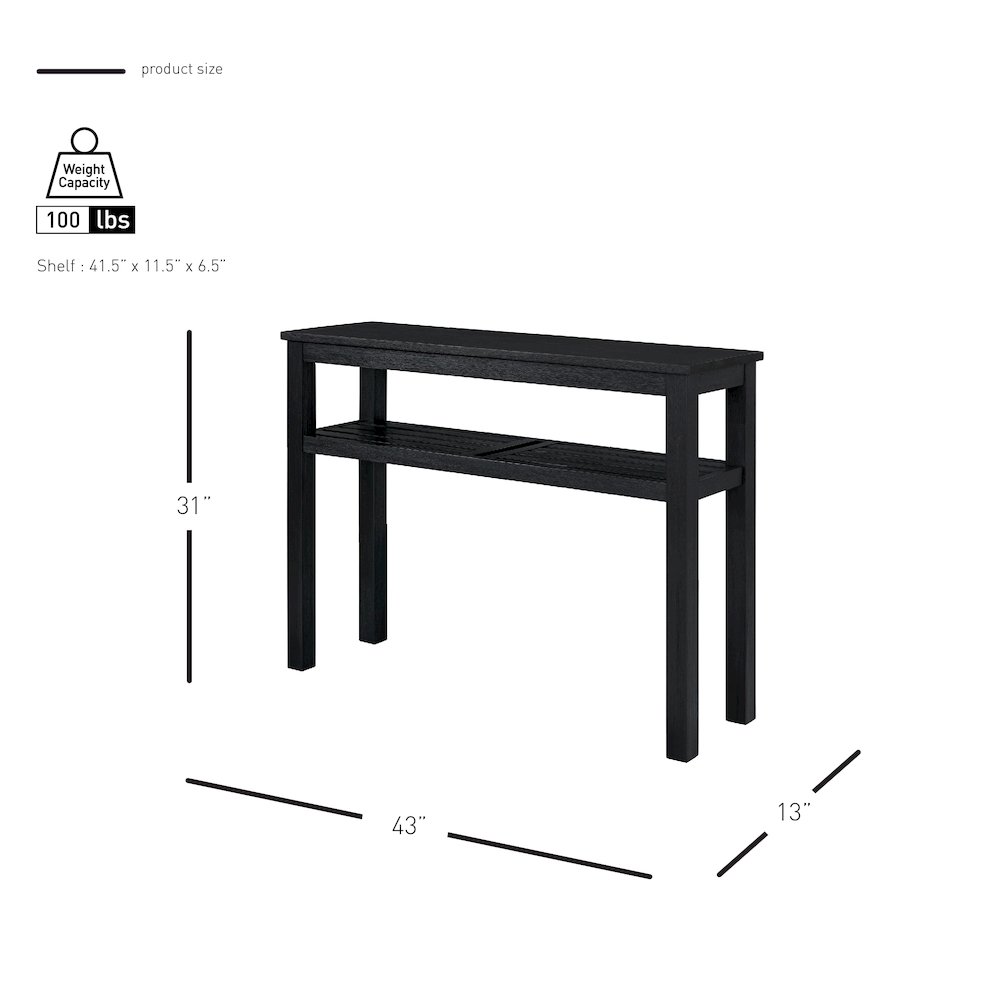 Tiburon Console Table with Shelf. Picture 8