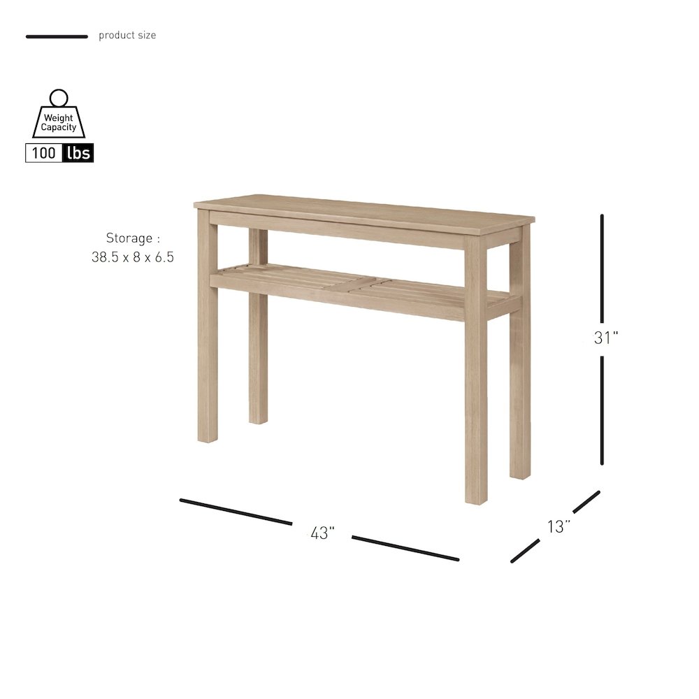Tiburon Console Table w/ Shelf. Picture 9