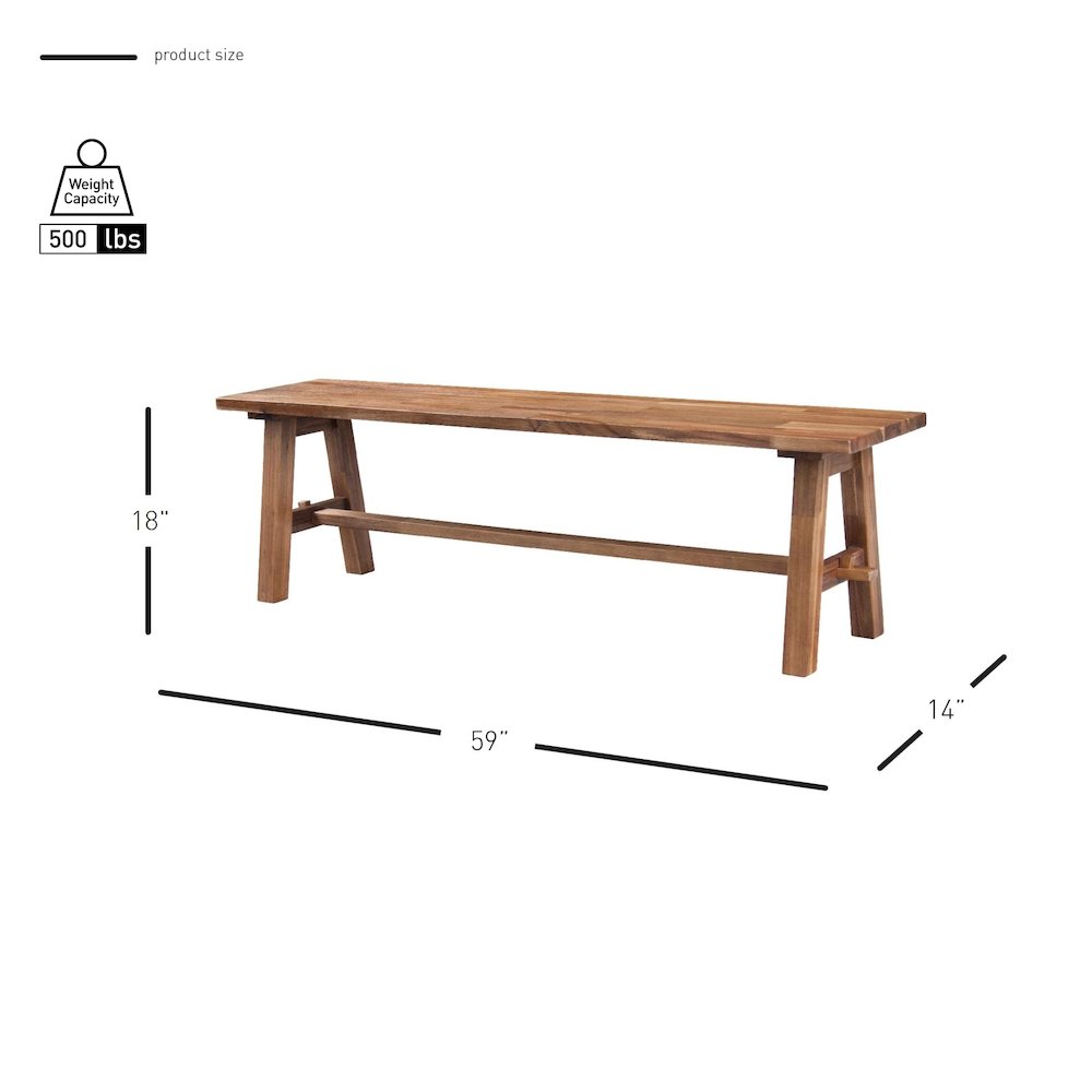 Bedford 59" Bench "A" Base. Picture 10