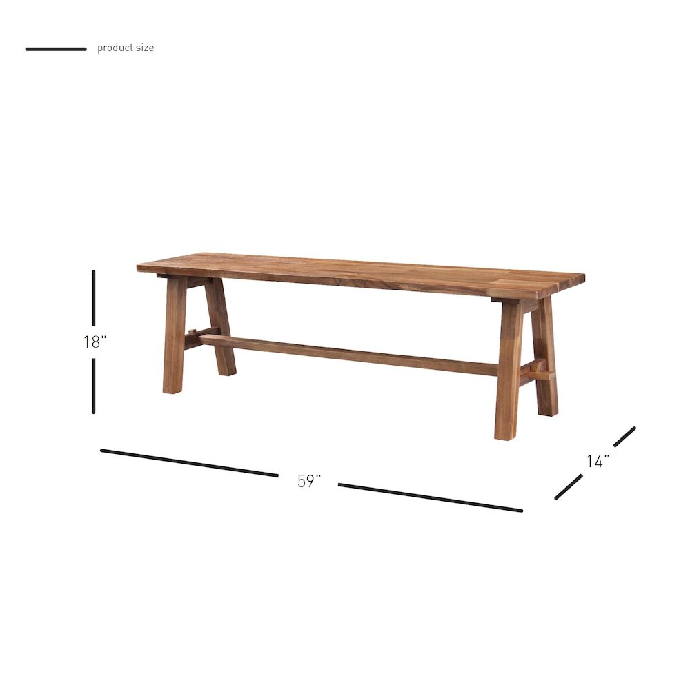 Bedford 59" Bench "A" Base. Picture 11