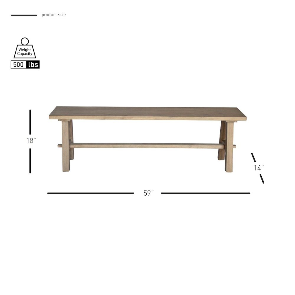 Bedford 59" Bench. Picture 6