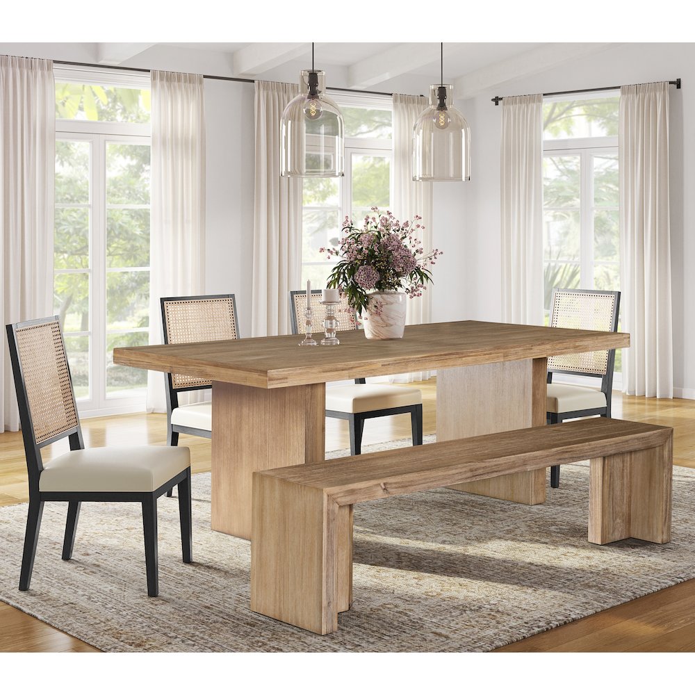 Zerano Dining Table - 84" - Brushed Smoke. Picture 8