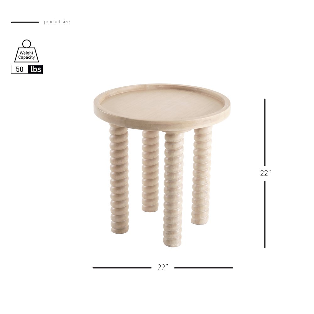 Crellin Accent Table - Weathered Sand. Picture 7