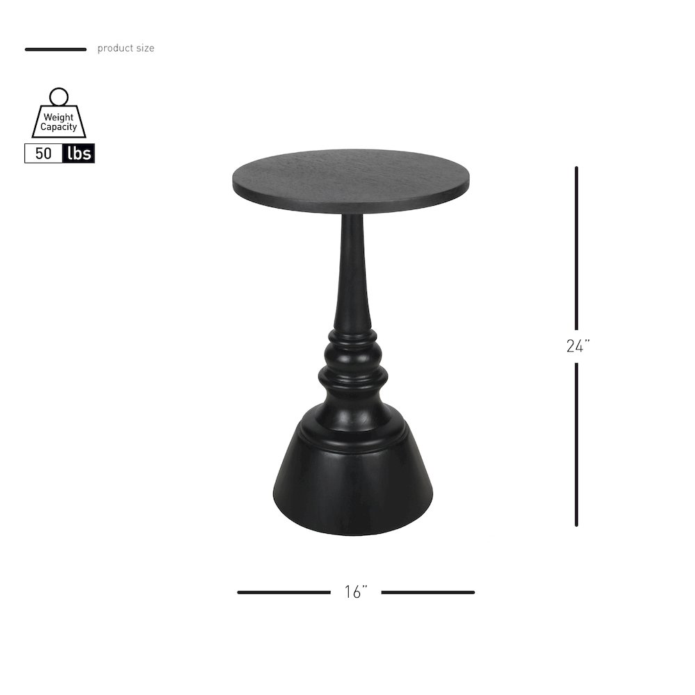 Lumi Accent Table - Black. Picture 10