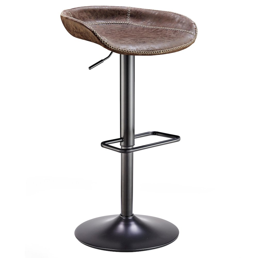 Rogue Faux Leather Gaslift Bar Stool, (Set of 2). Picture 5