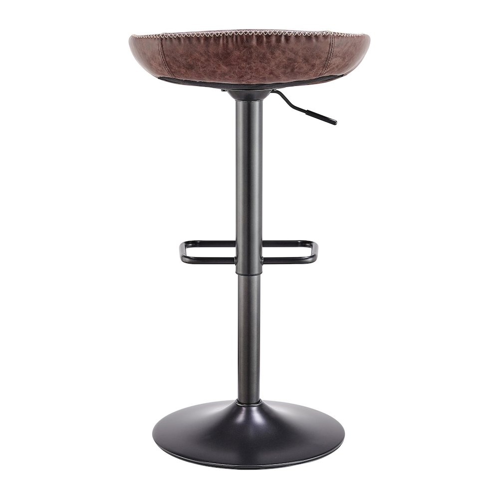 Rogue Faux Leather Gaslift Bar Stool, (Set of 2). Picture 3