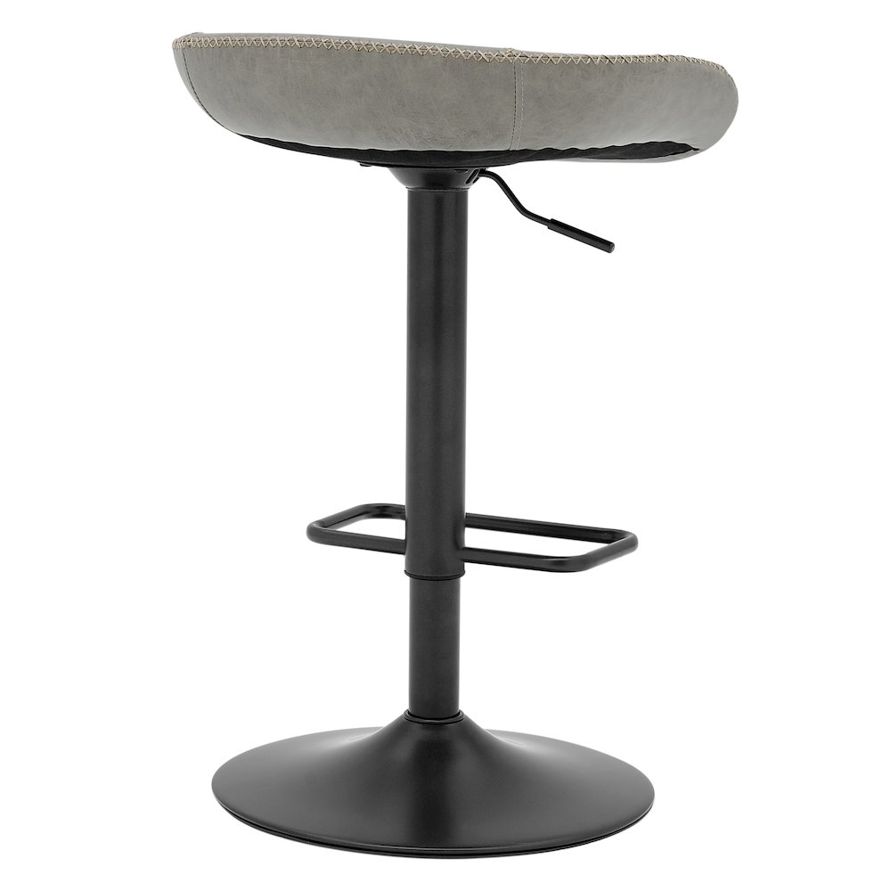 Rogue Faux Leather Gaslift Swivel Bar Stool, (Set of 2). Picture 4