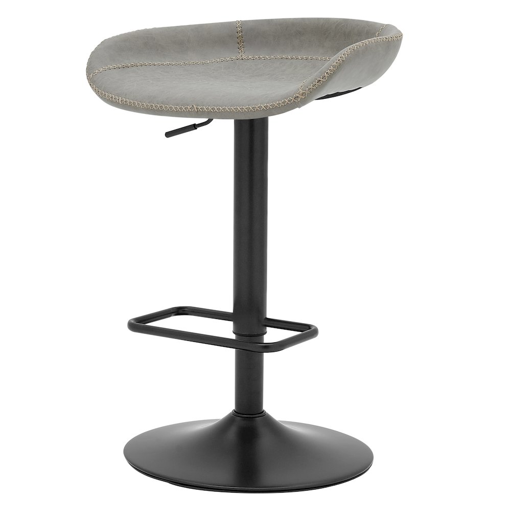 Rogue Faux Leather Gaslift Swivel Bar Stool, (Set of 2). Picture 9