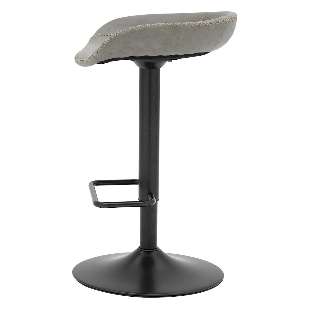 Rogue Faux Leather Gaslift Swivel Bar Stool, (Set of 2). Picture 2