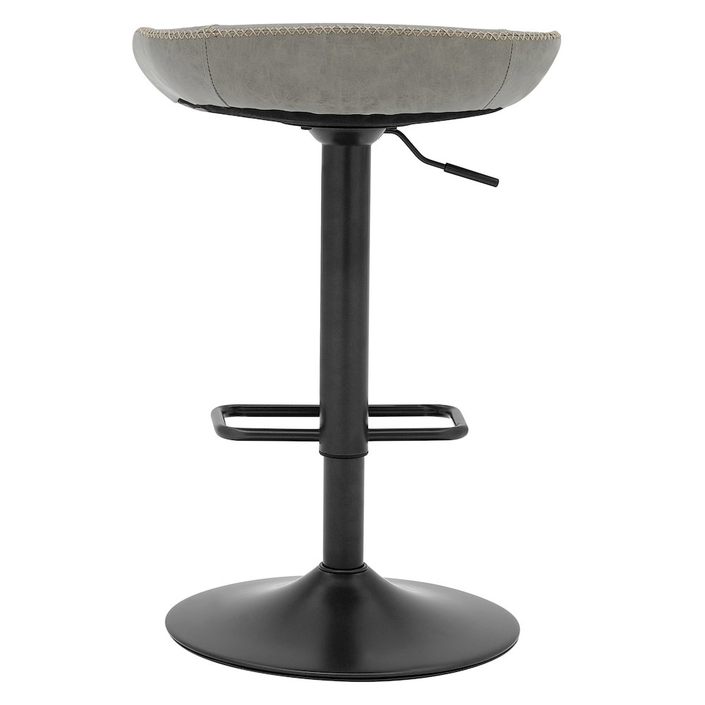 Rogue Faux Leather Gaslift Swivel Bar Stool, (Set of 2). Picture 3