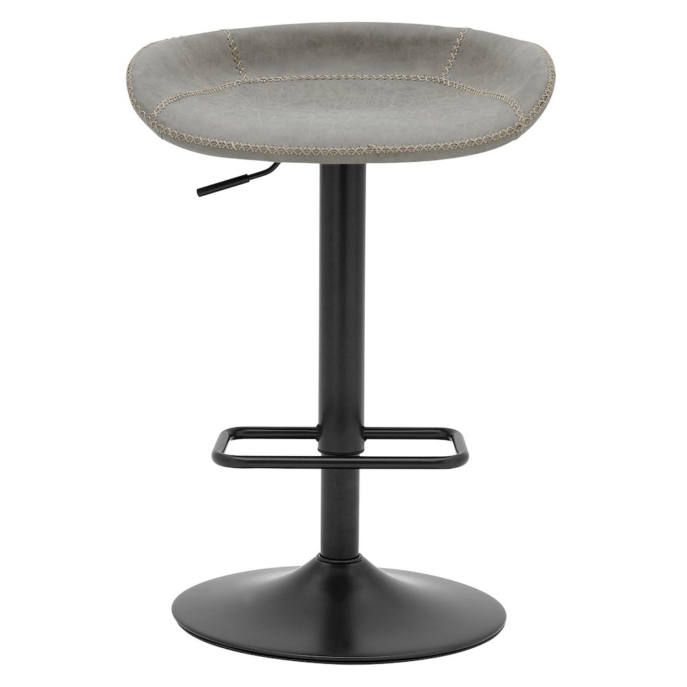 Rogue Faux Leather Gaslift Swivel Bar Stool, (Set of 2). Picture 1