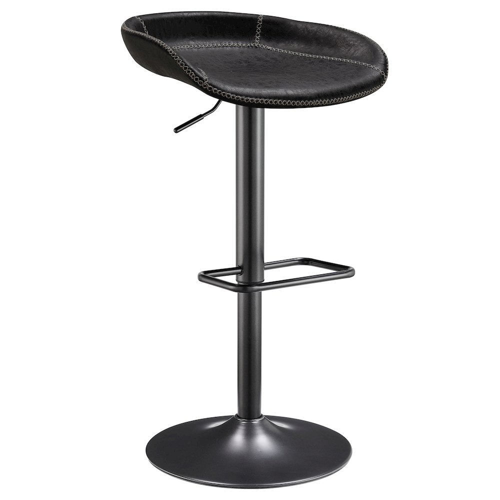 Rogue Faux Leather Gaslift Bar Stool, (Set of 2). Picture 5