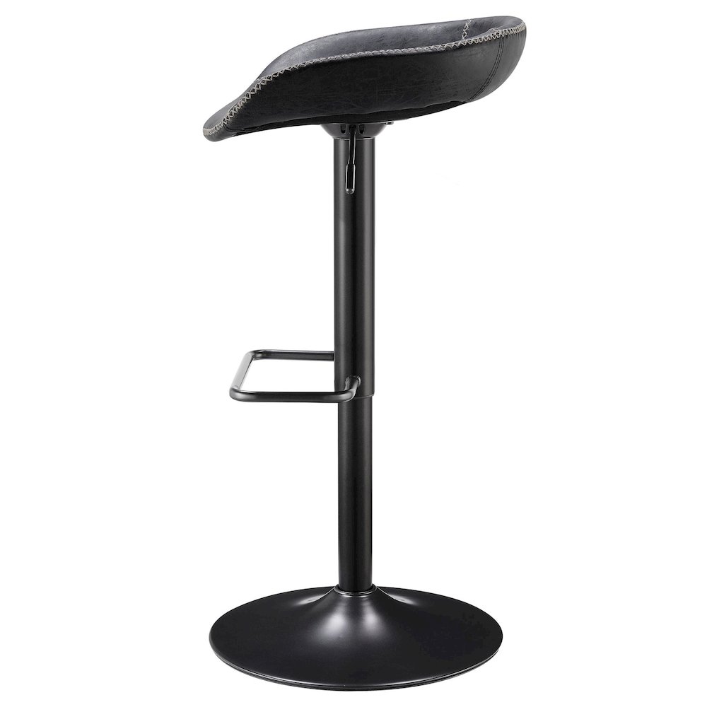 Rogue Faux Leather Gaslift Bar Stool, (Set of 2). Picture 2