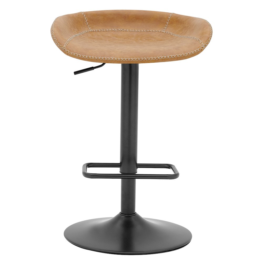 Rogue Faux Leather Gaslift Swivel Bar Stool, (Set of 2). Picture 1