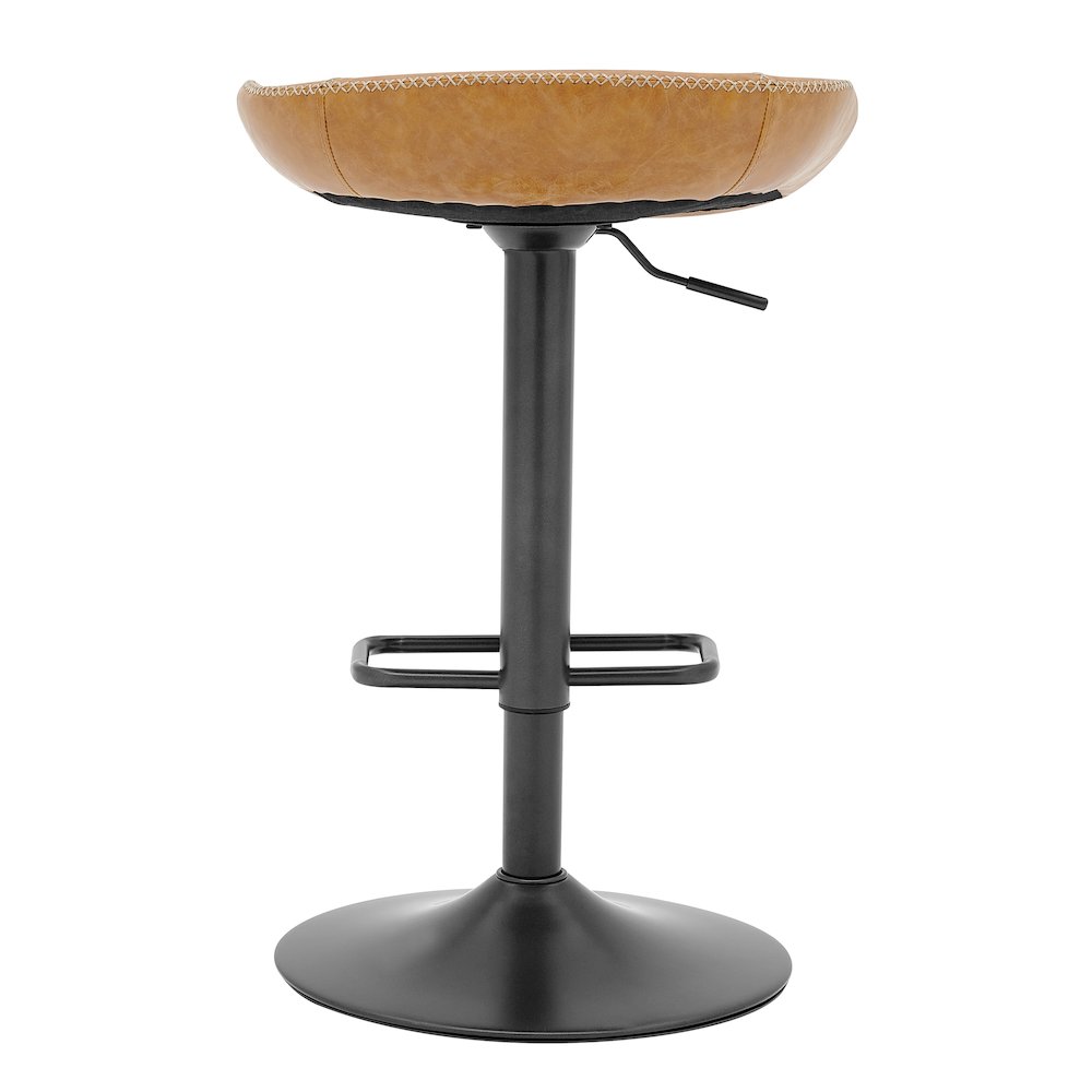 Rogue Faux Leather Gaslift Swivel Bar Stool, (Set of 2). Picture 3