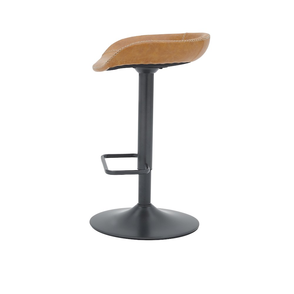 Rogue Faux Leather Gaslift Swivel Bar Stool, (Set of 2). Picture 2