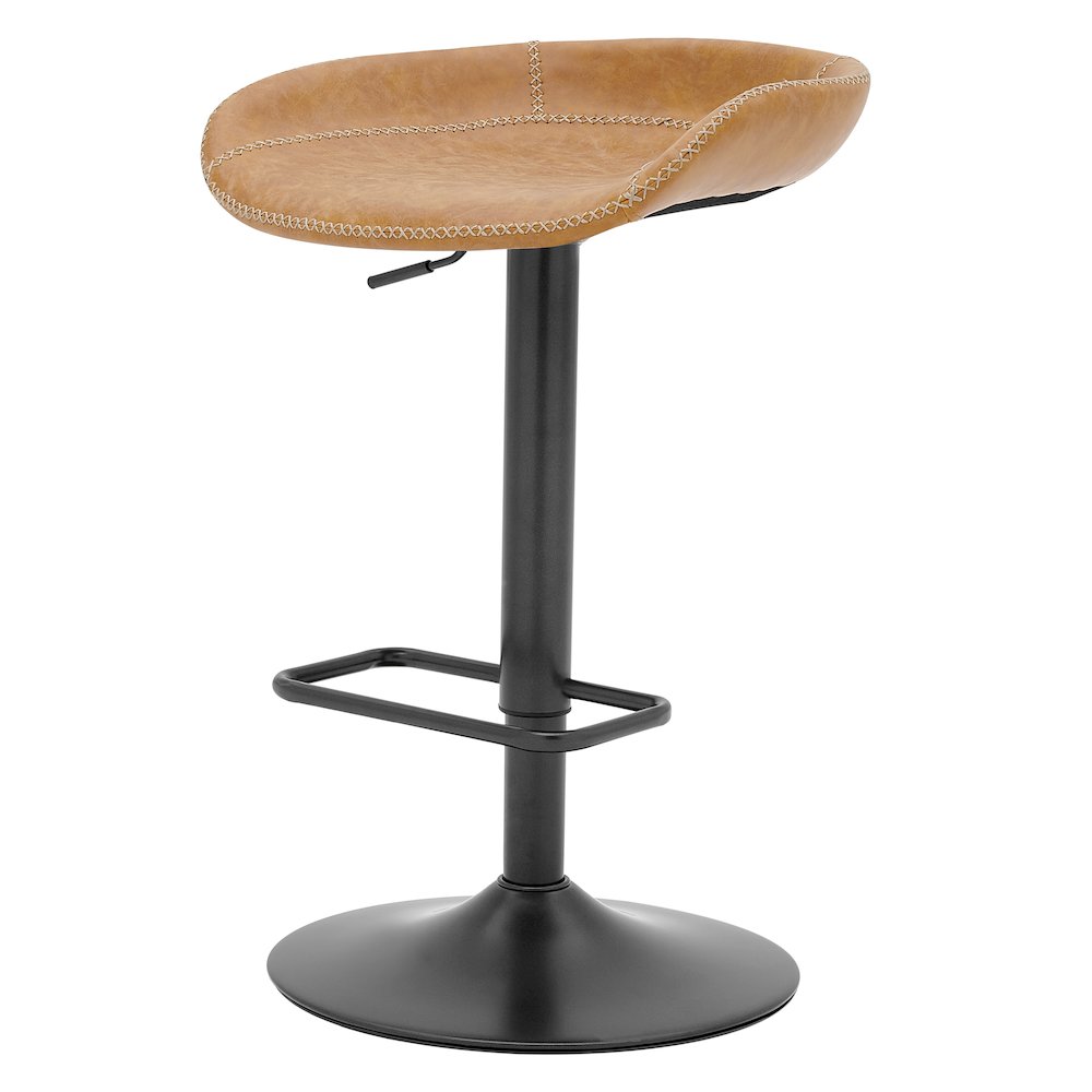 Rogue Faux Leather Gaslift Swivel Bar Stool, (Set of 2). Picture 9