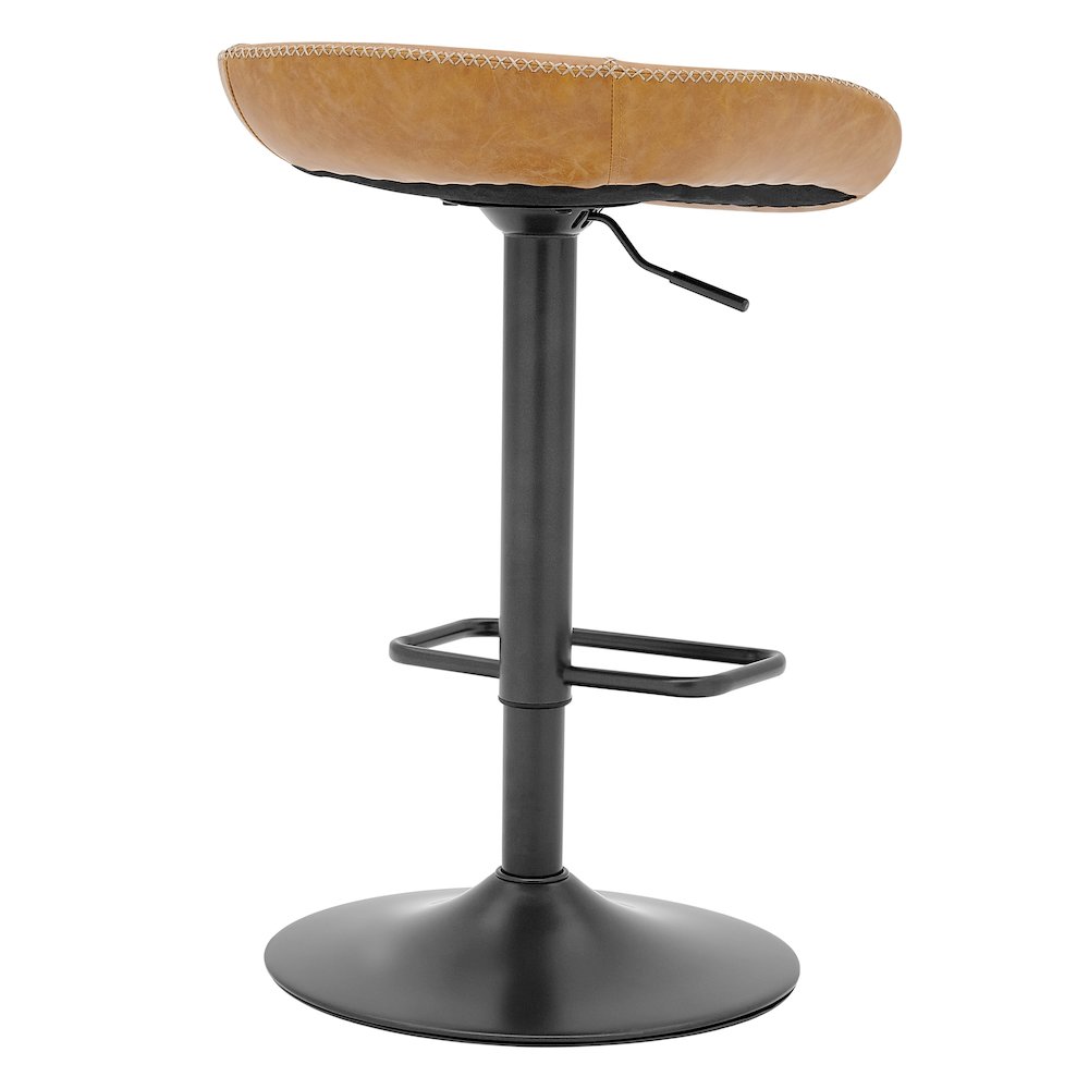 Rogue Faux Leather Gaslift Swivel Bar Stool, (Set of 2). Picture 4