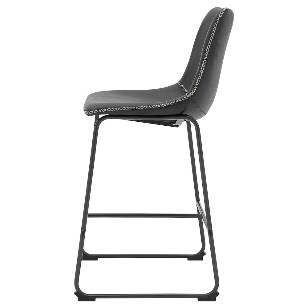 Vesta Faux Leather Counter Stool, (Set of 2). Picture 2