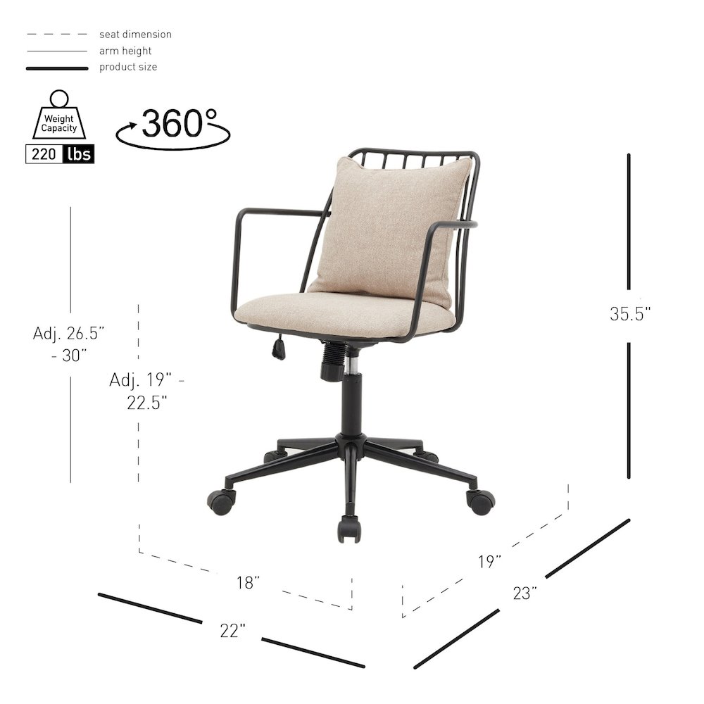 Kepler Fabric Office Chair. Picture 7